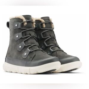 SOREL - Explorer Fleece-Lined Boots, Charcoal Grey, size 9.5